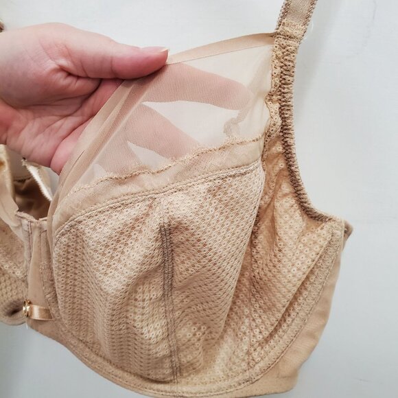 Chantelle‎ C22310 Parisian Allure Unlined Plunge Nude Underwire Bra Size 38DDDD - Picture 6 of 6